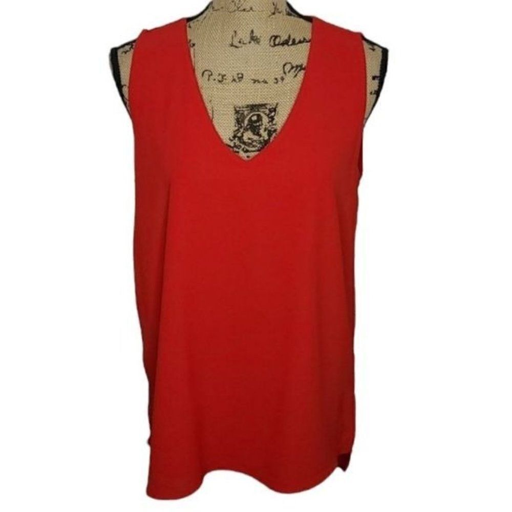 Gibson Nordstrom Red V-neck Tank Top Medium
